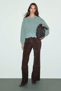 Pull ample en laine et dentelle - RIVIERA - 1