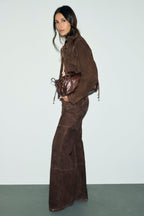 Veste courte en cuir velours - PHOEBE - 2