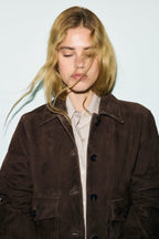 Veste courte en cuir velours - POLA - 2