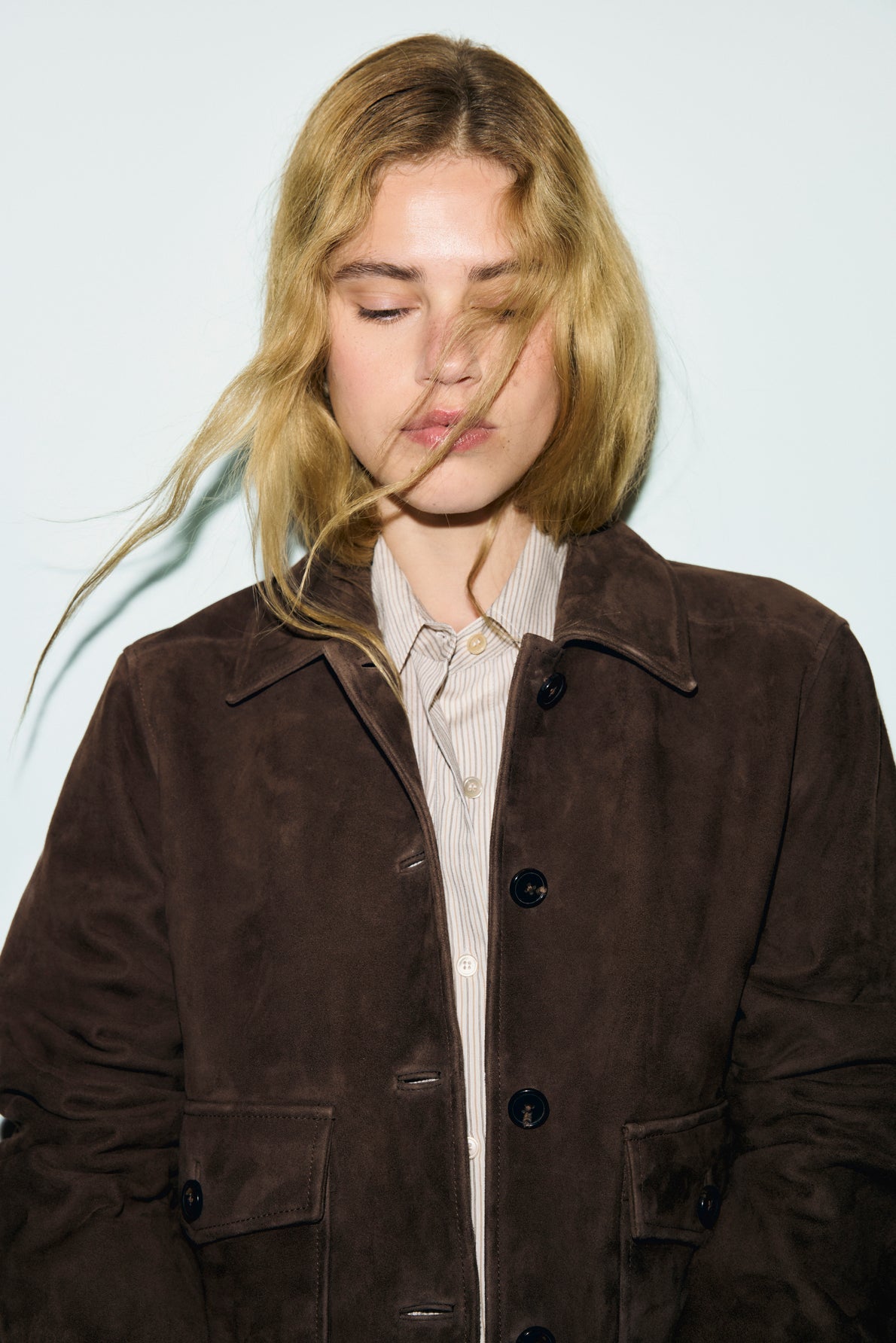 Veste courte en cuir velours - POLA - 2