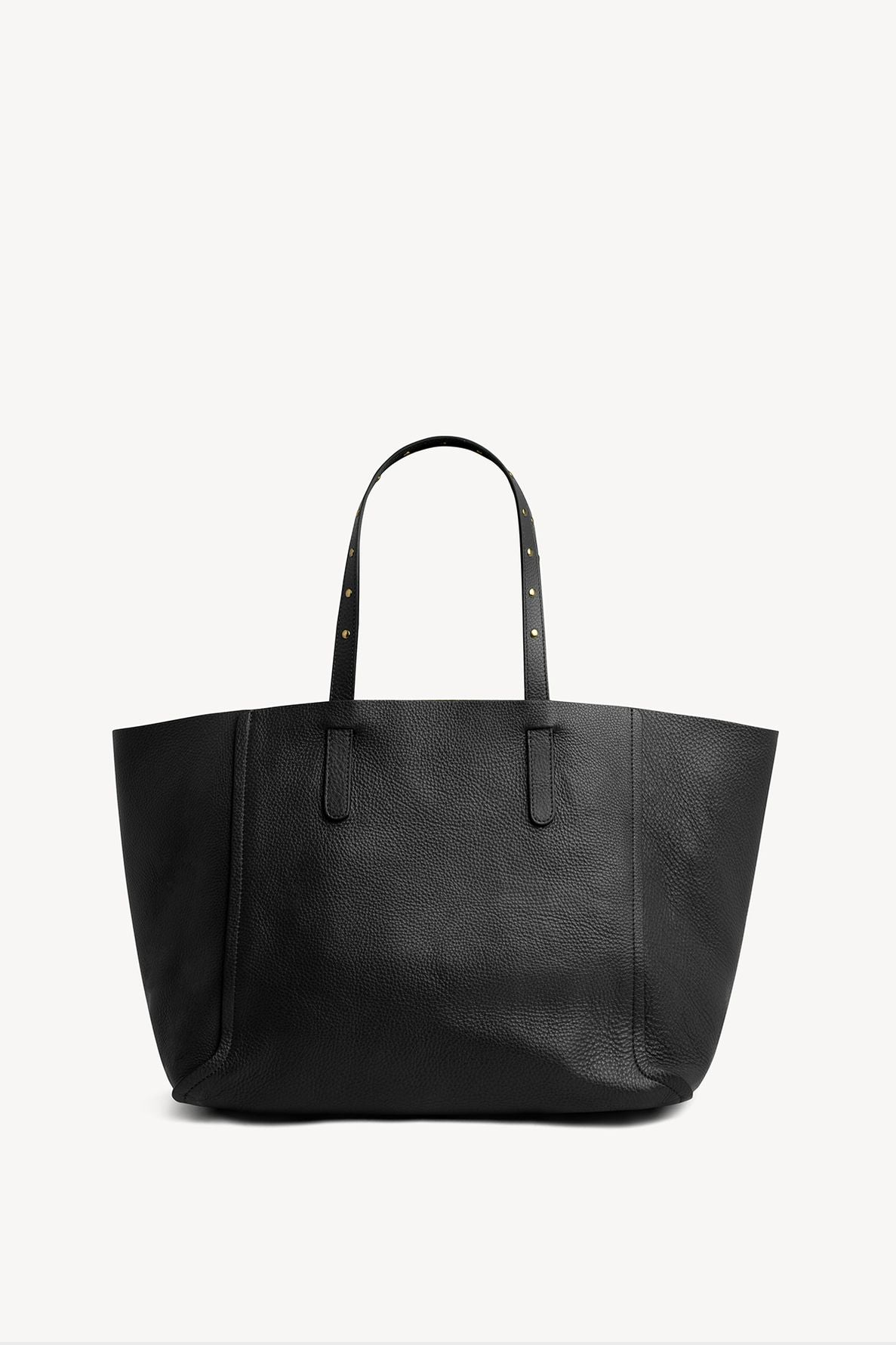 Cabas en cuir grainé intérieur métallisé - SIMPLE 2 - 1