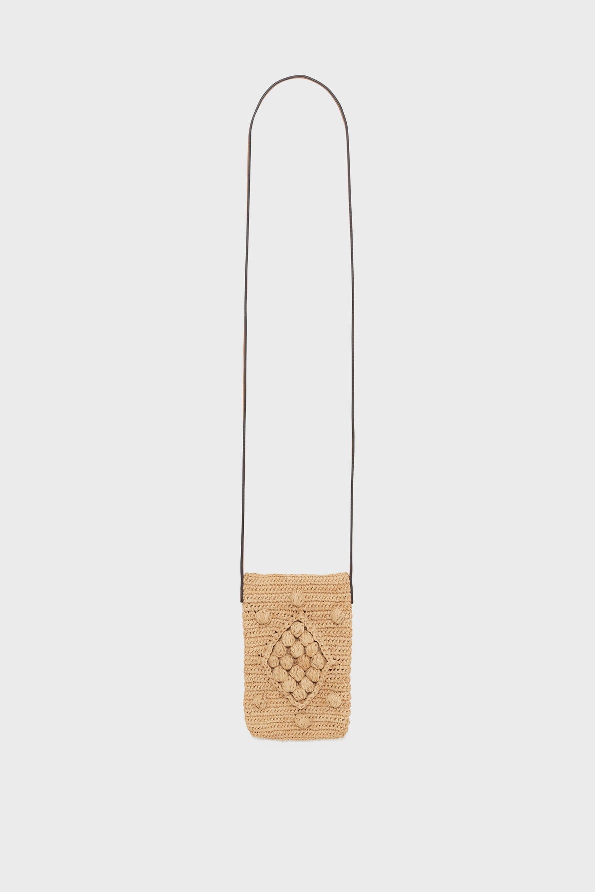 Porte téléphone en raphia - ROSIE - 1