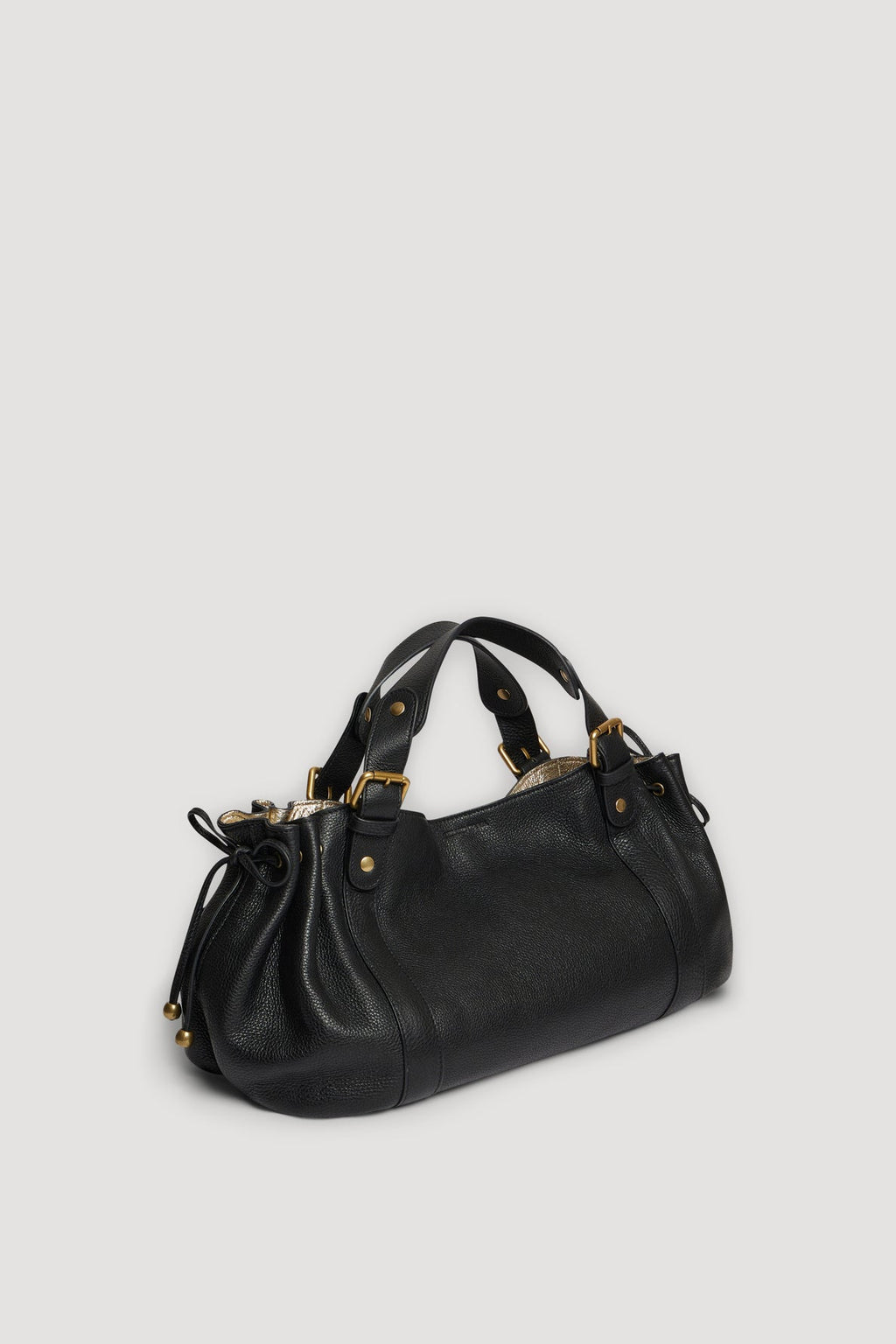 Sac à main en cuir grainé intérieur métallisé - 24H - 2