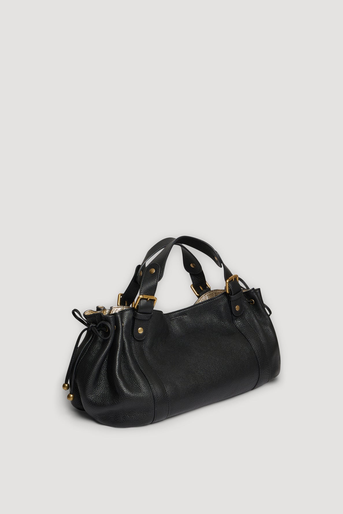 Sac à main en cuir grainé intérieur métallisé - 24H - 2
