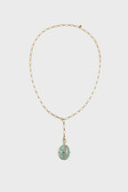 Collier sautoir avec une pierre turquoise - OCTAVE - 2
